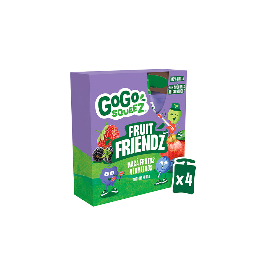 Gogo Squeez Saqueta de Maçã e Frutos Vermelhos 4 x 90 gr