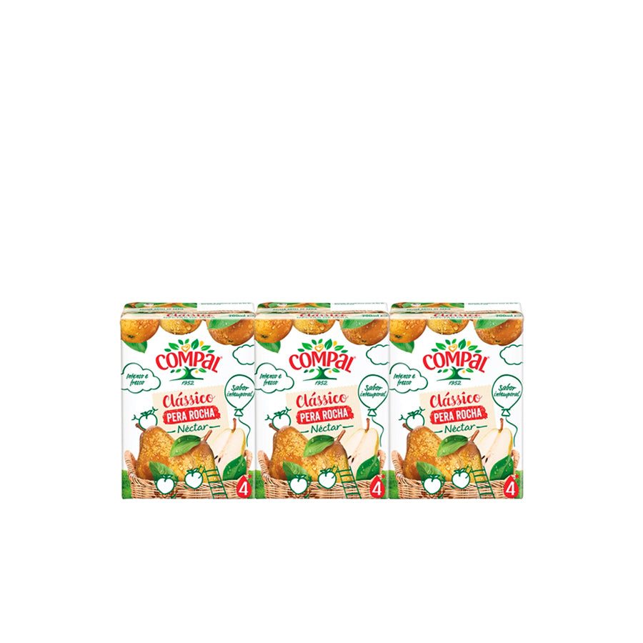 Compal Clássico Pera 3 x 200 ml