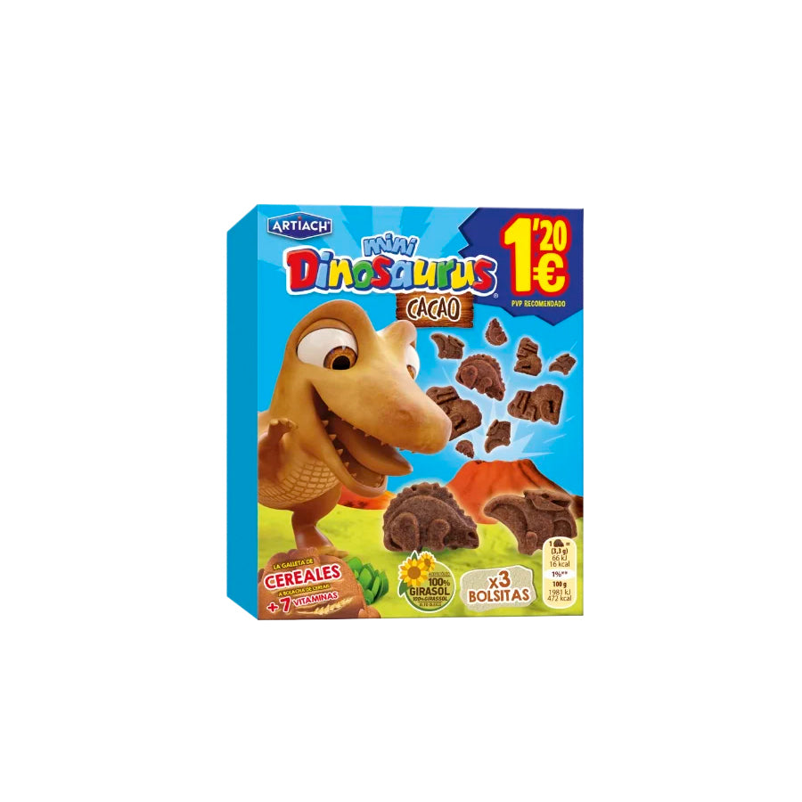 Artiach Mini Dinossauros Cacau 120 gr