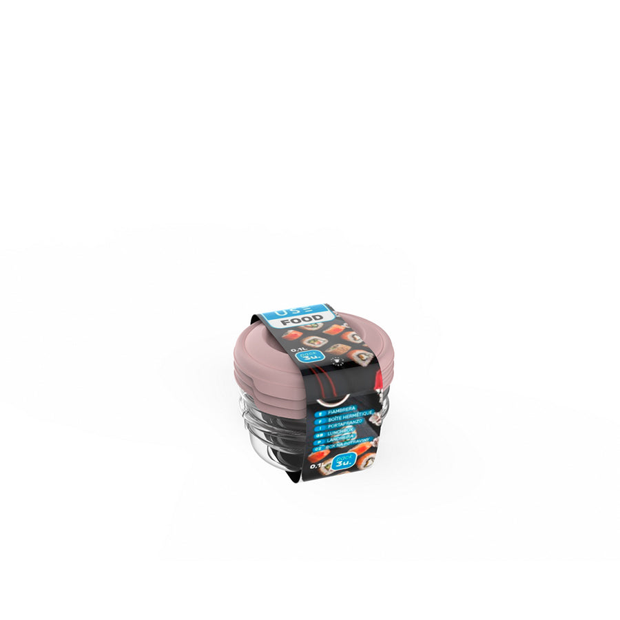 Pack 3 Caixas Herméticas Redondas 100 ml