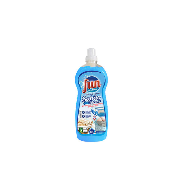 Fun Detergente Roupa Sabão Azul e Branco 1,5 L