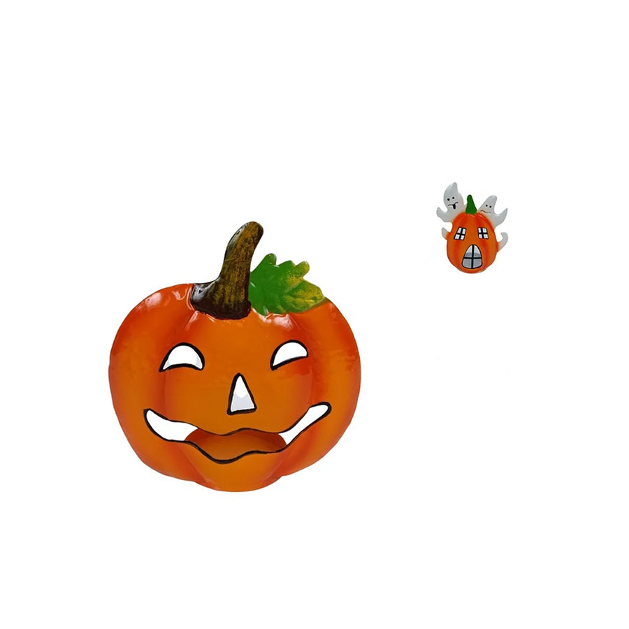 Halloween Abóbora em Lata com Porta Vela