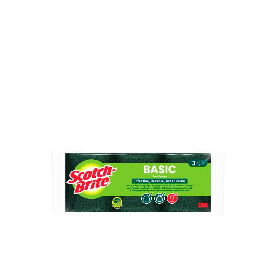 Scotch - Brite Esponja Verde Basic 3 un