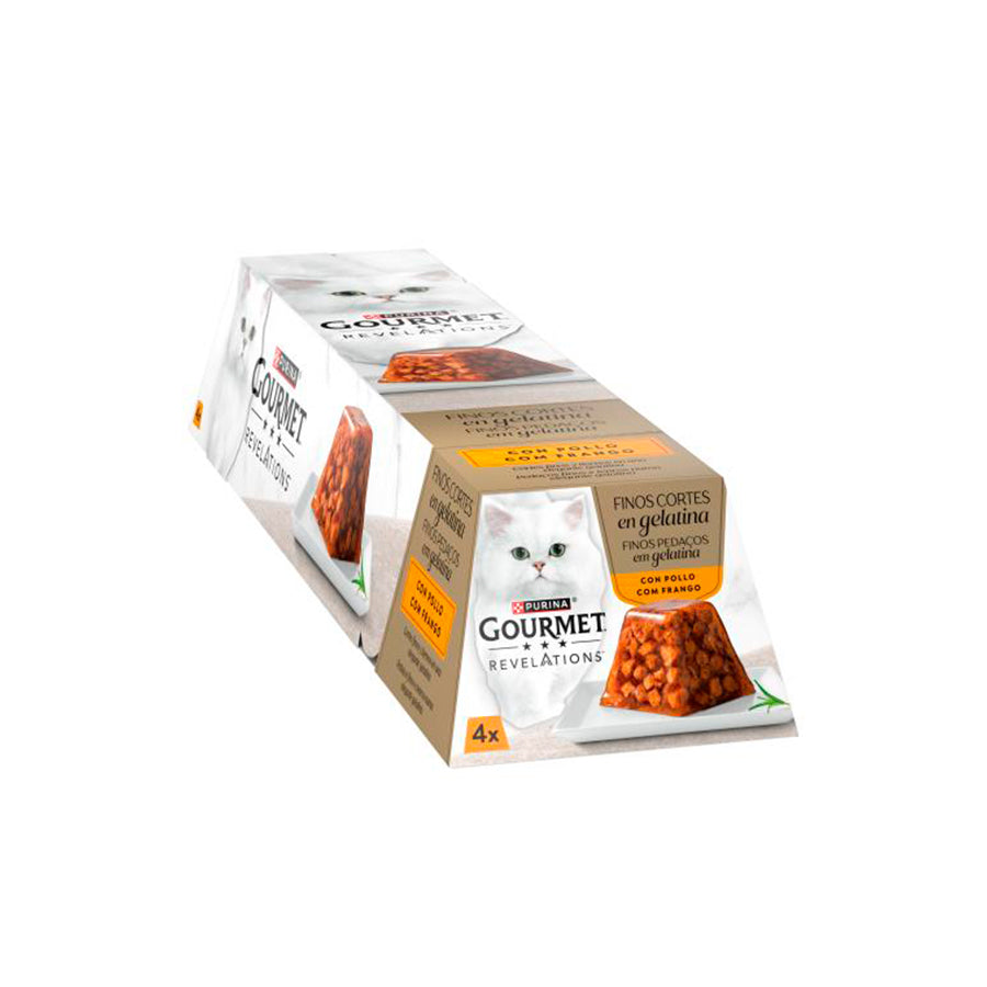 Purina Gourmet Revelations Finos Pedaços de Frango 4 x 57 gr