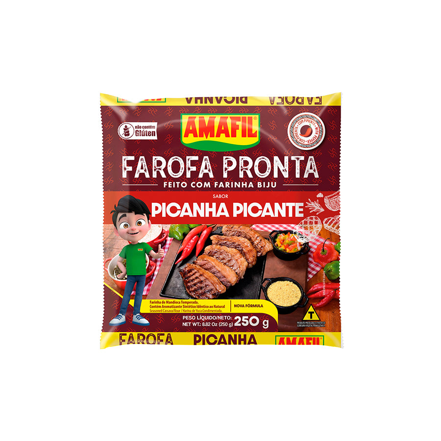 Amafil Farofa de Mandioca Picanha Picante 250 gr