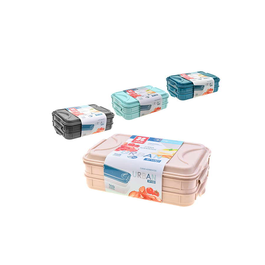 Rena Pack 2 Caixas de Alimentos Urban Snap 1000 ml