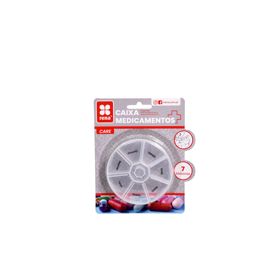Caixa de Medicamentos 7 Divisórias 15 cm