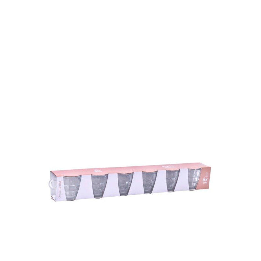 Pack 6 Chávenas de Vidro Riga 90 ml