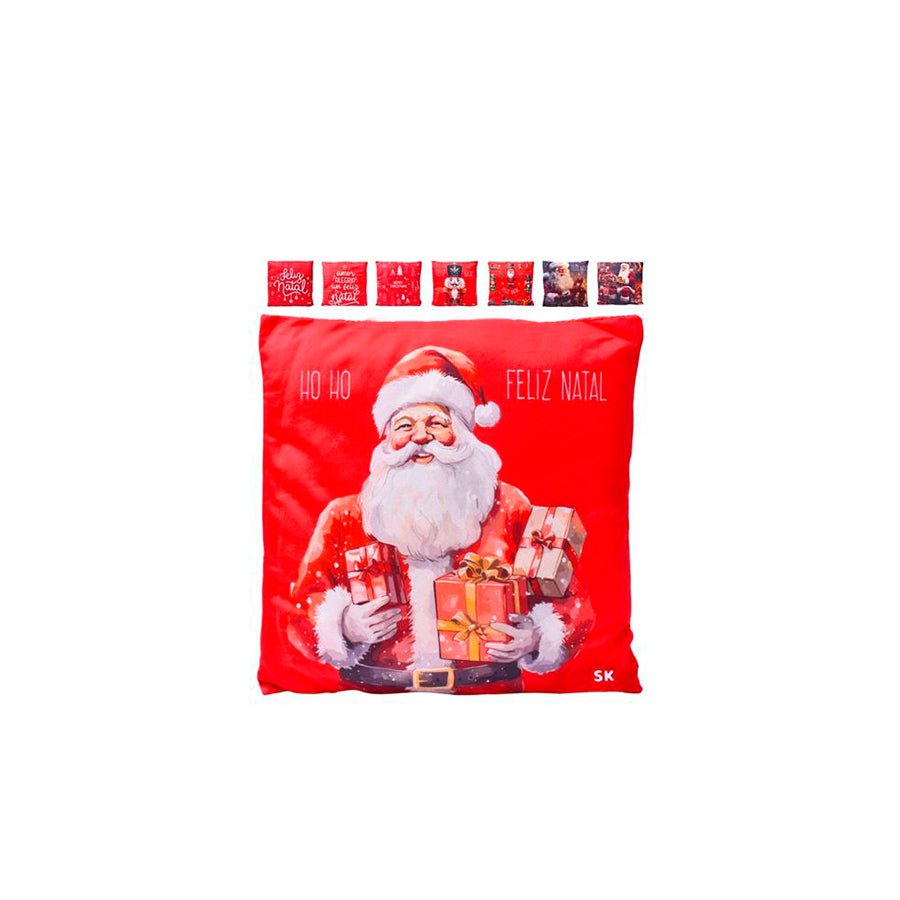 Almofada Feliz Natal Quadrada 35 x 35 cm