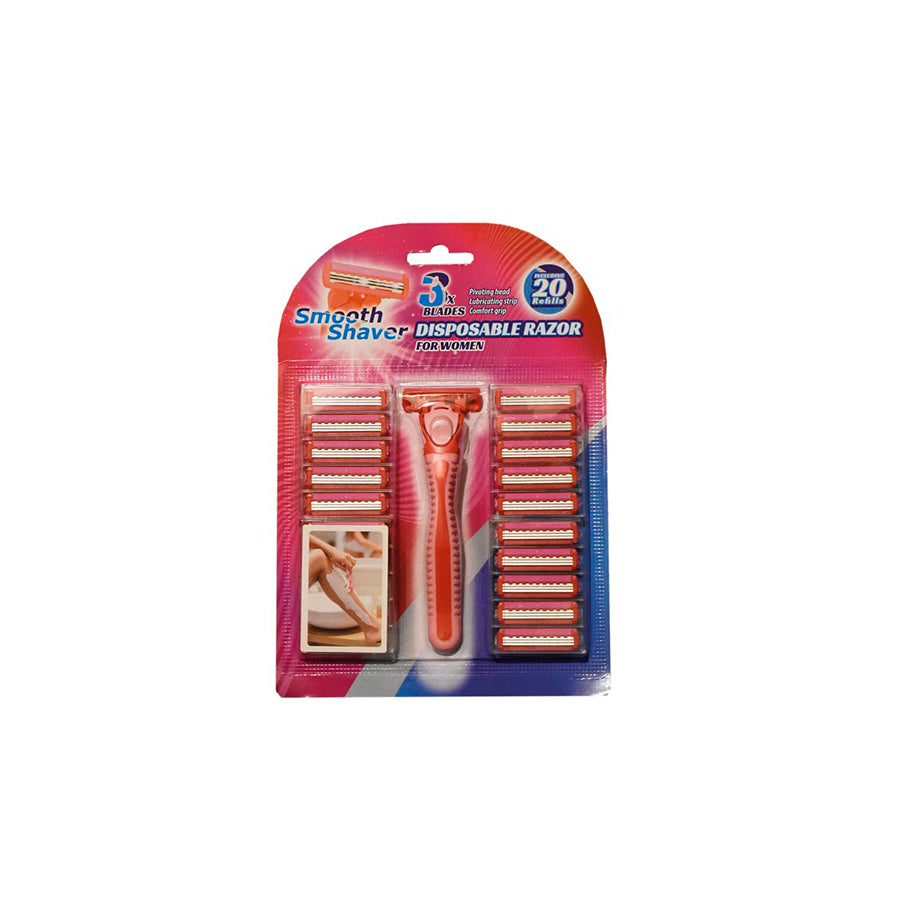 Máquina de Barbear Feminina com 20 Recargas