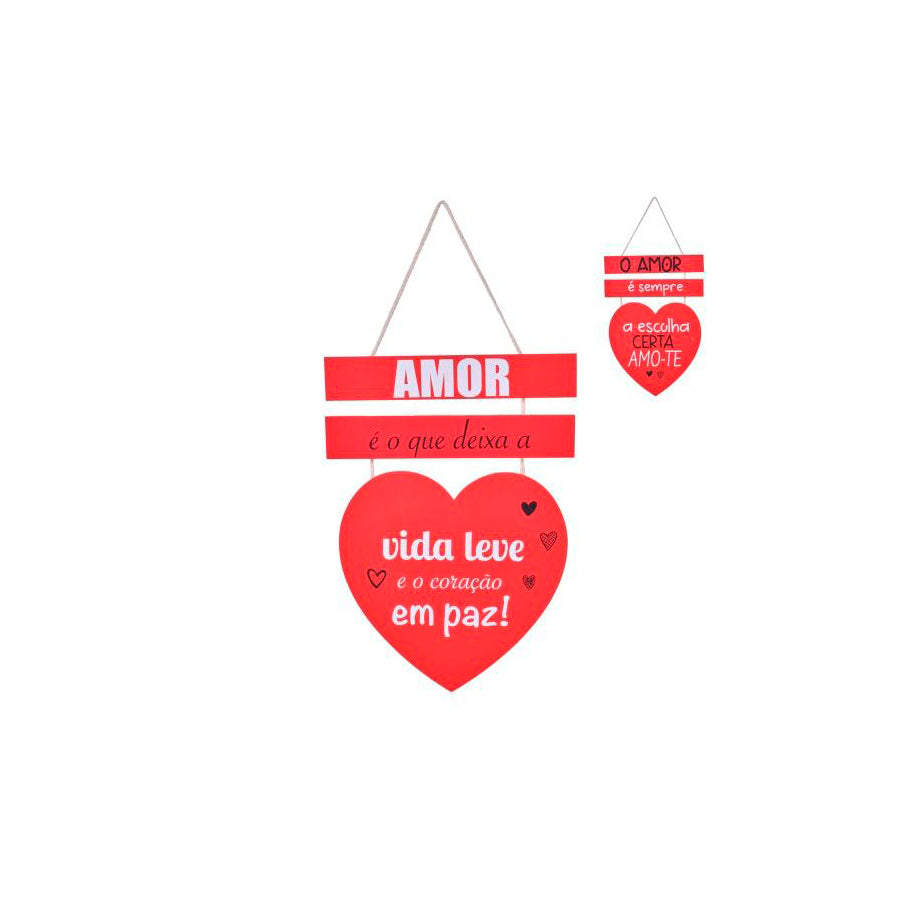 Placa Dia dos Namorados 36 x 26 cm