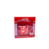 Conjunto de Caneca com Colher Love 14 x 14 cm