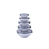 Conjunto de 5 Taças de Vidro com Tampa