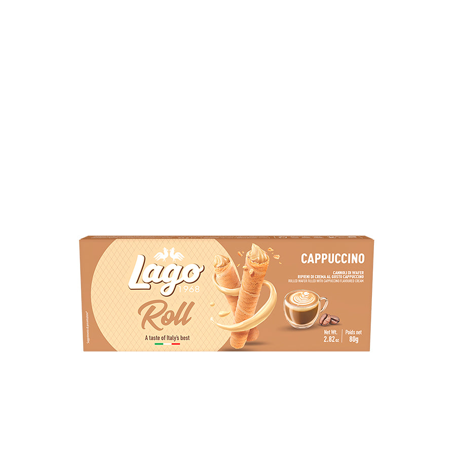 Lago Roll Bolacha Wafer Capuccino 80 gr