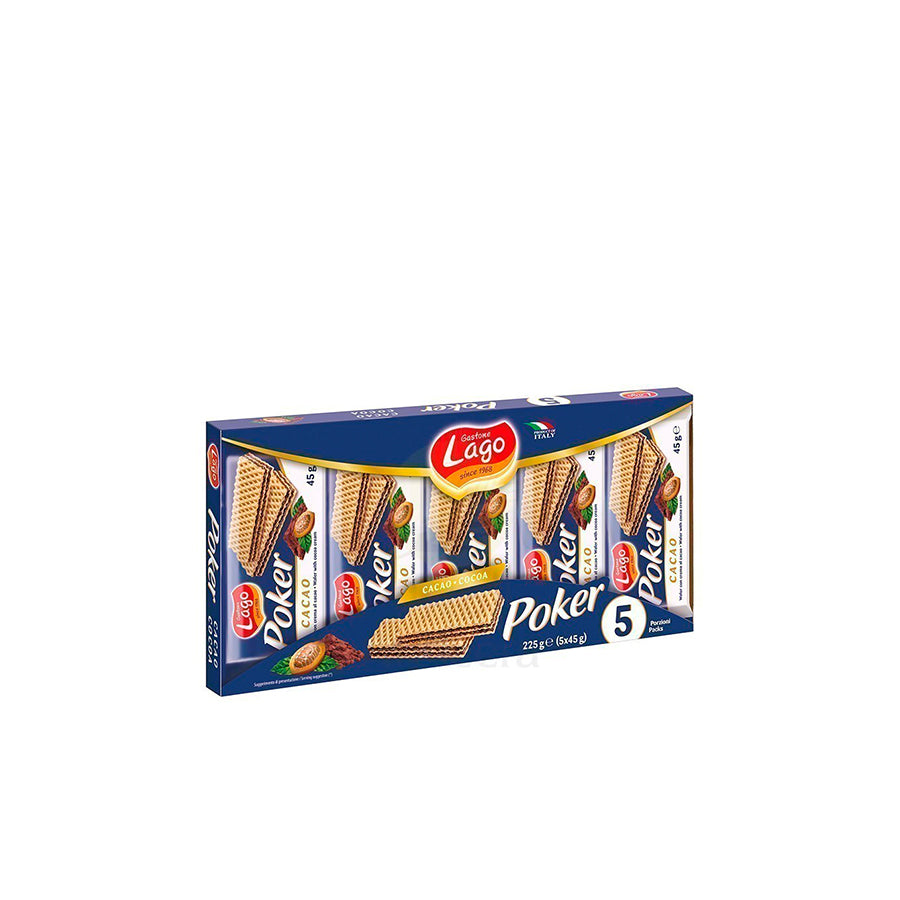 Poker Bolachas Wafer Cacau 225 gr