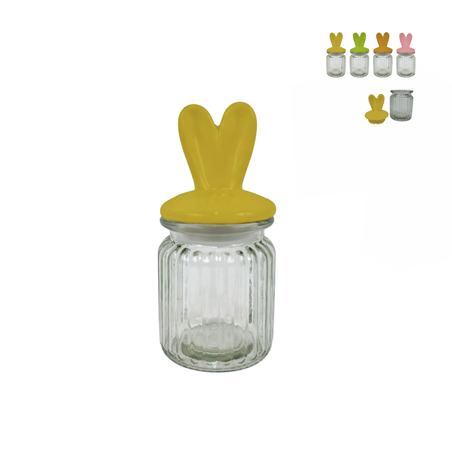 Frasco de Vidro com Orelhas de Coelho 300 ml