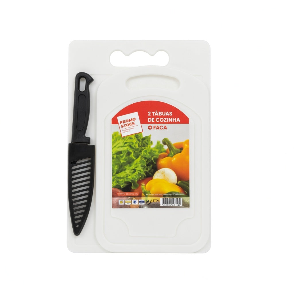 Conjunto de 2 Tábuas de Cozinha + Faca