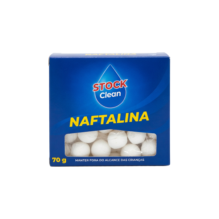 Stock Clean Naftalina 70 g Proteção Anti Traças para Roupa