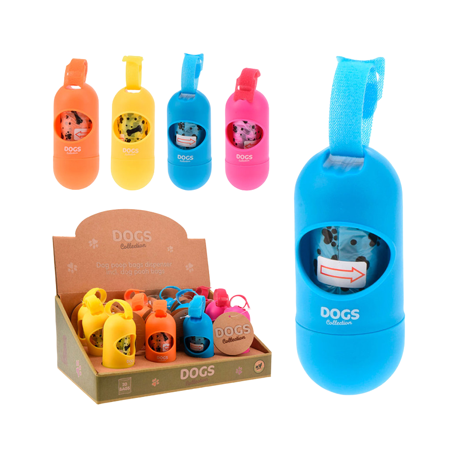 Dispensador de Sacos para Dejetos de Cão com Rolos