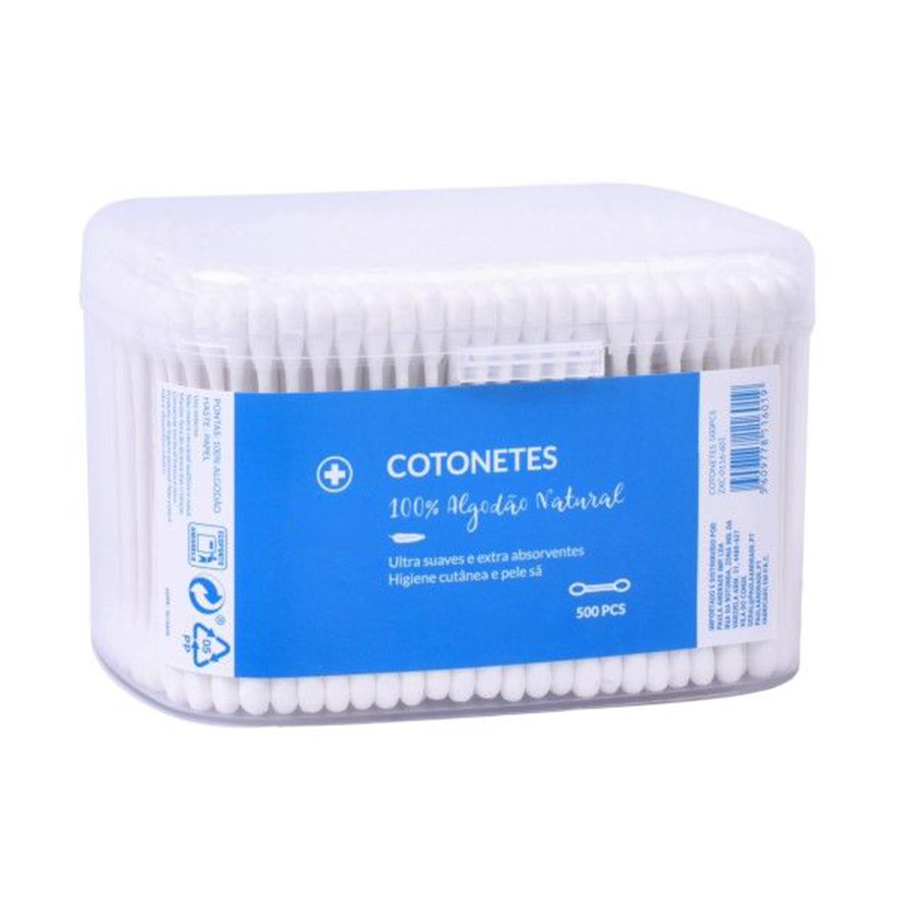 Caixa 500 Cotonetes de Algodão