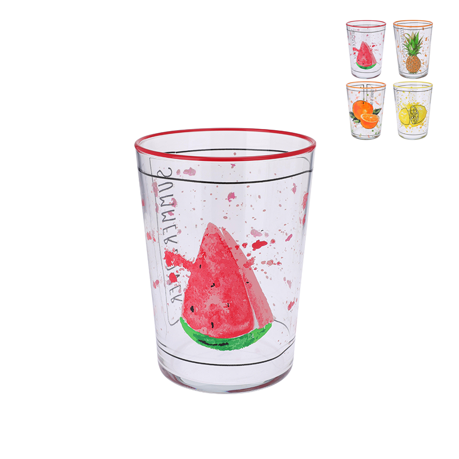 Copo de Vidro 510 ml com Frutas