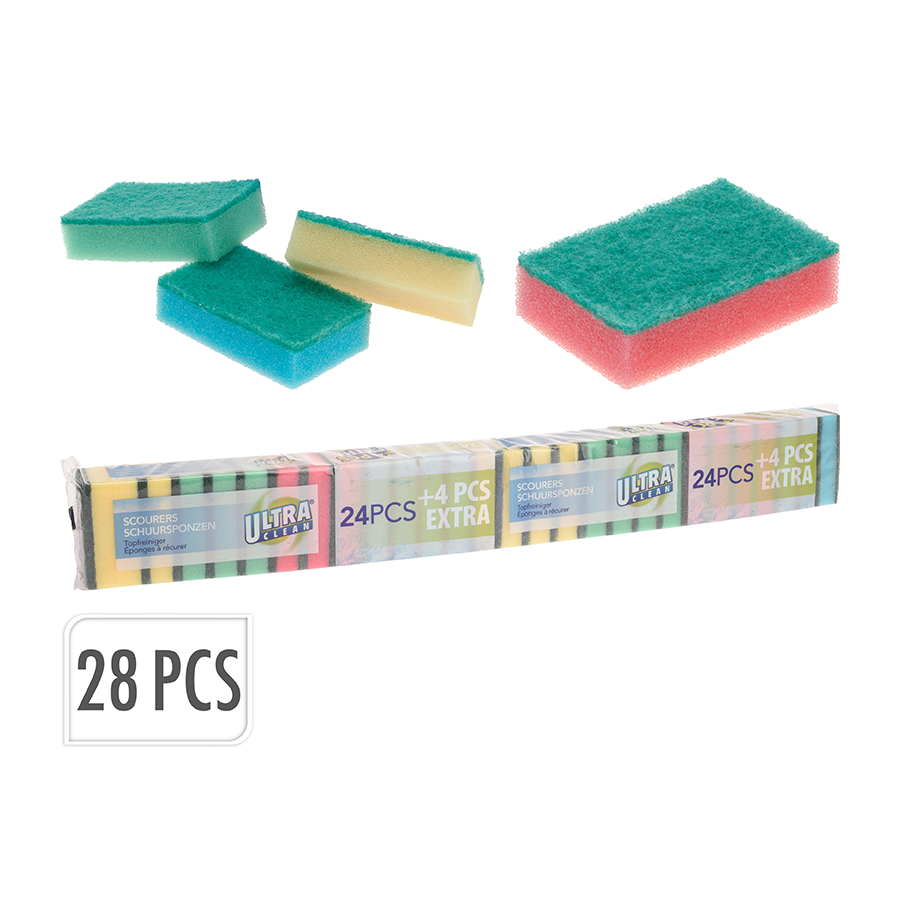 Pack 28 Esponjas 4 Cores