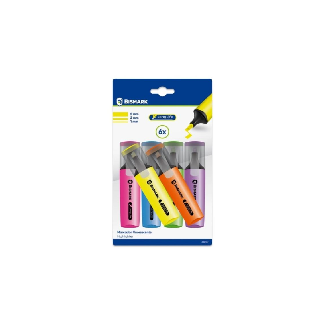 Conjunto 6 Sublinhadores Fluorescentes Long Life Neon