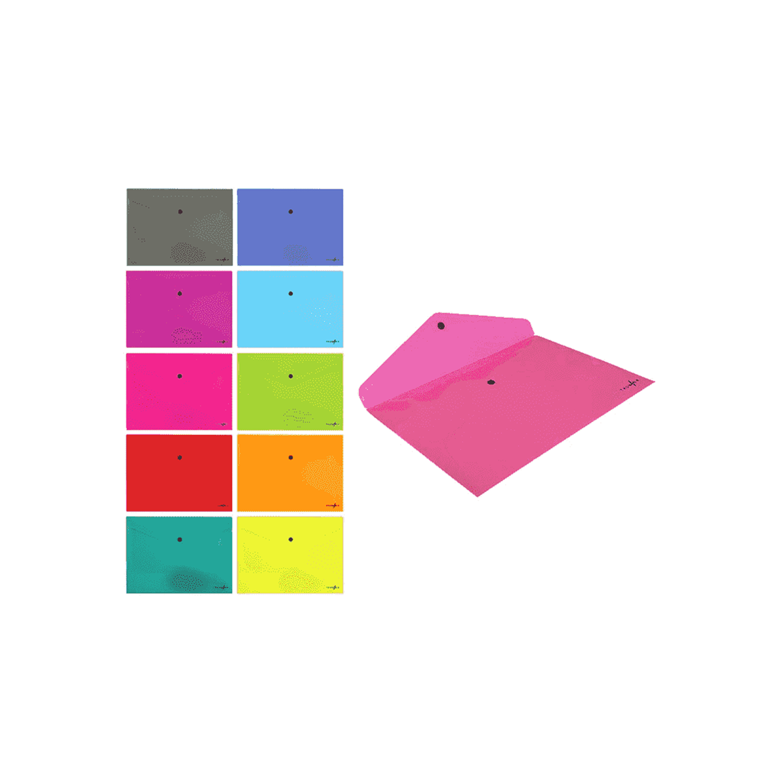 Pasta Colorida para Documentos com Botão A5