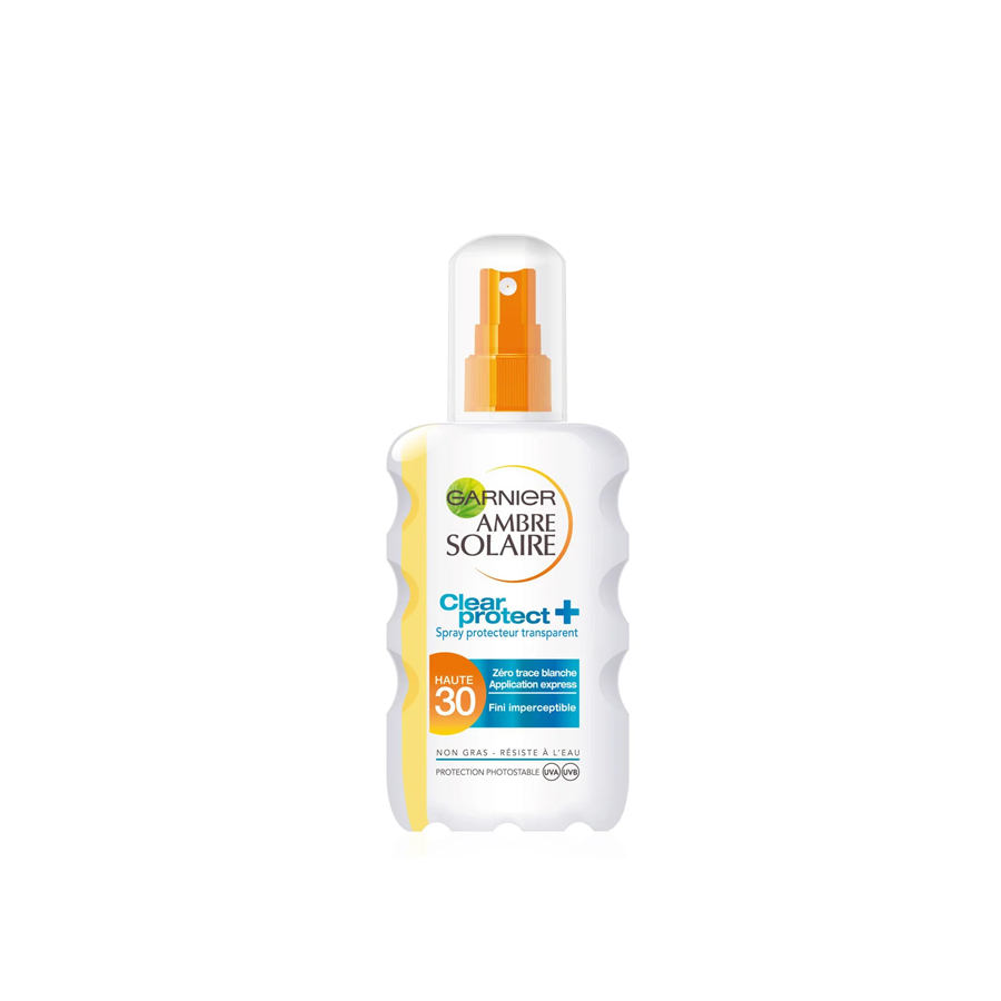 Protetor Solar Garnier Spray Clear Protect+ Ambre Solaire IP30 200 ml