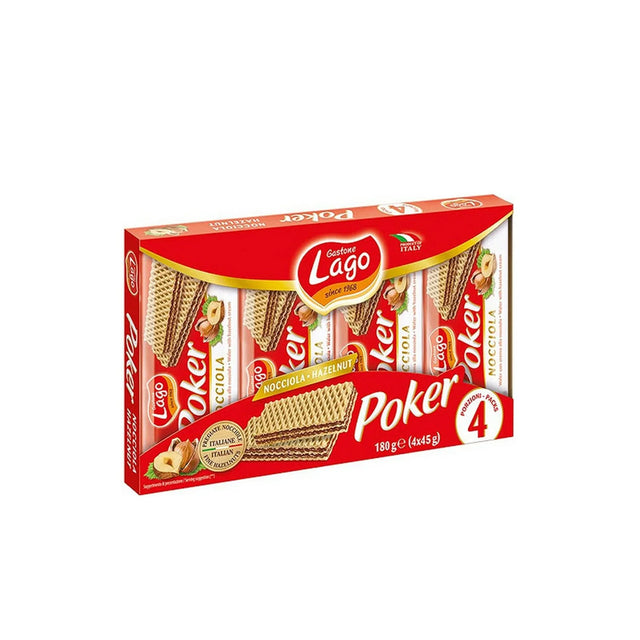 Poker Bolacha Wafer Avelã 100 gr