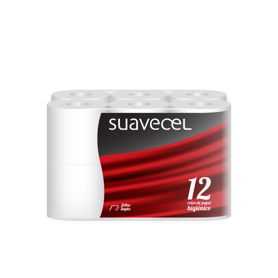 Suavecel Papel Higiénico 12 Rolos Basic