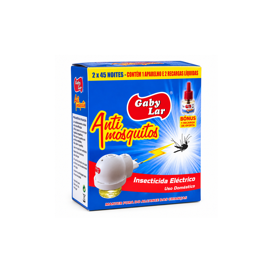 Gaby Lar Anti Mosquitos Inseticida Elétrico – Aparelho + 2 Recargas