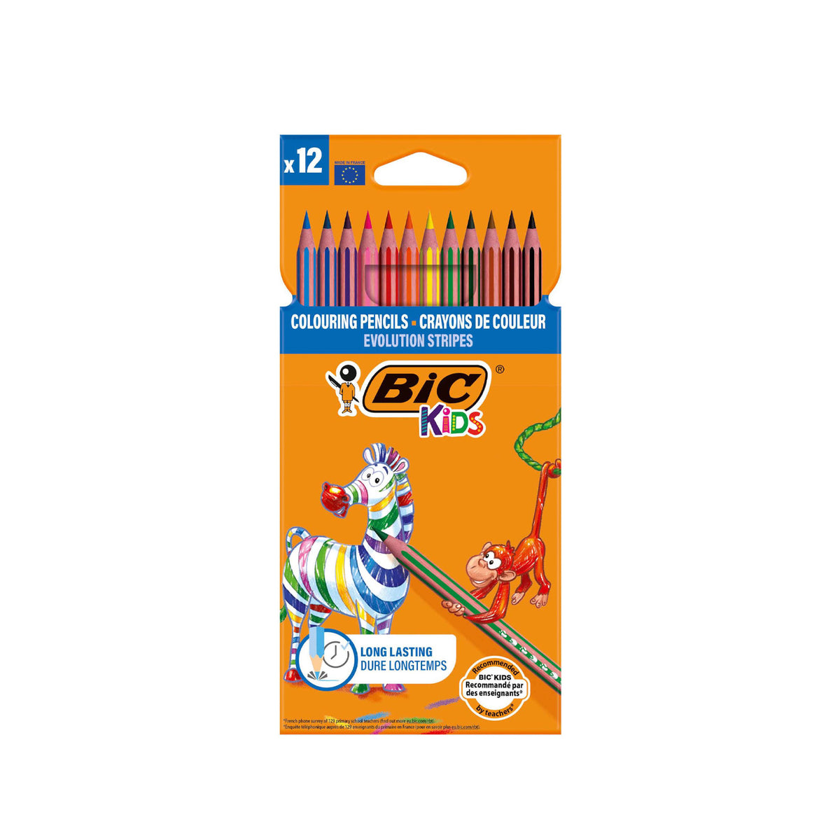 BIC Kids Evolution Stripes Lápis de Cor 12 un