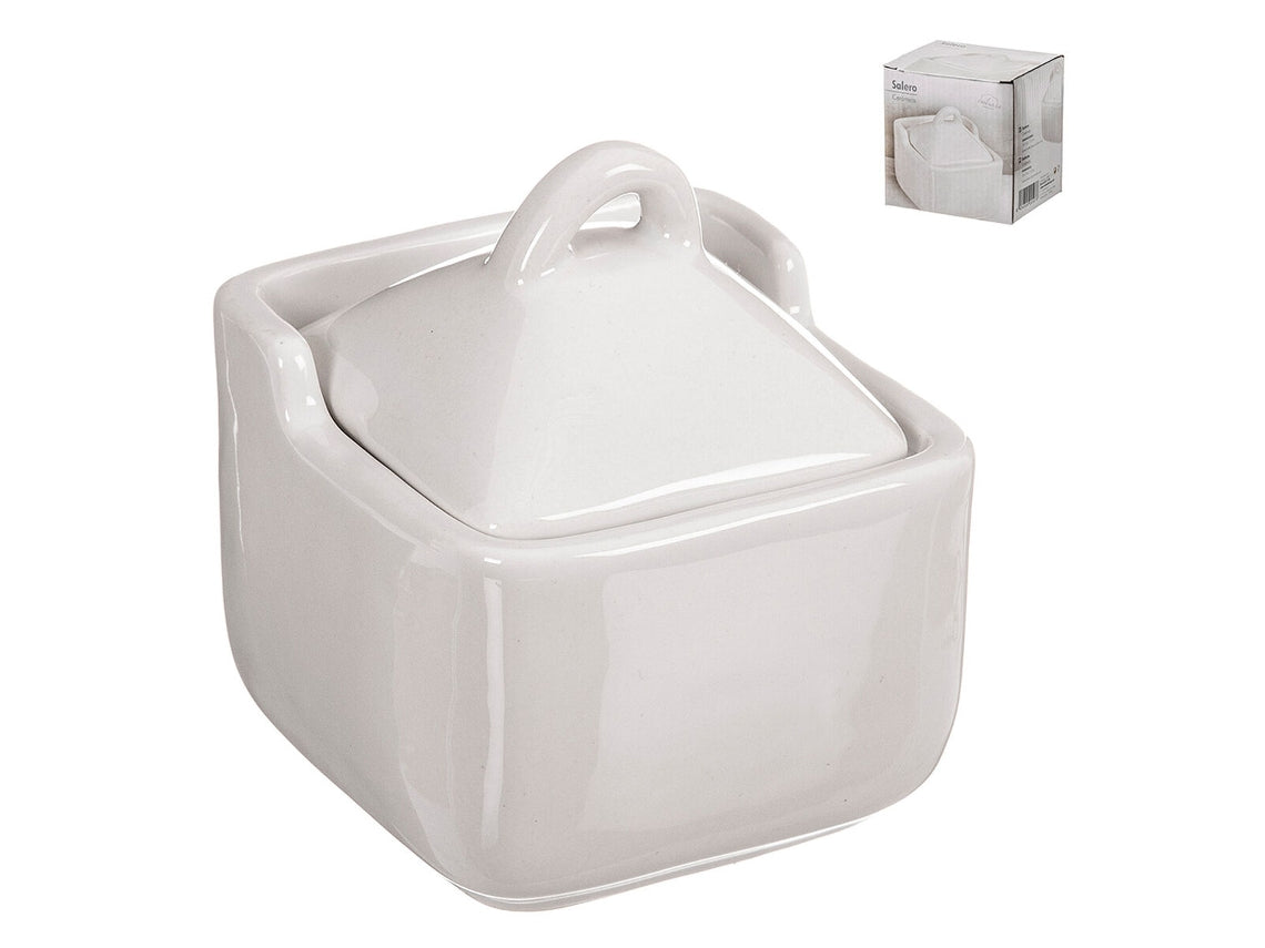 Saleiro em Cerâmica Clássico 10 x 10 cm Branco