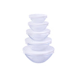 Conjunto de 5 Taças de Vidro com Tampa